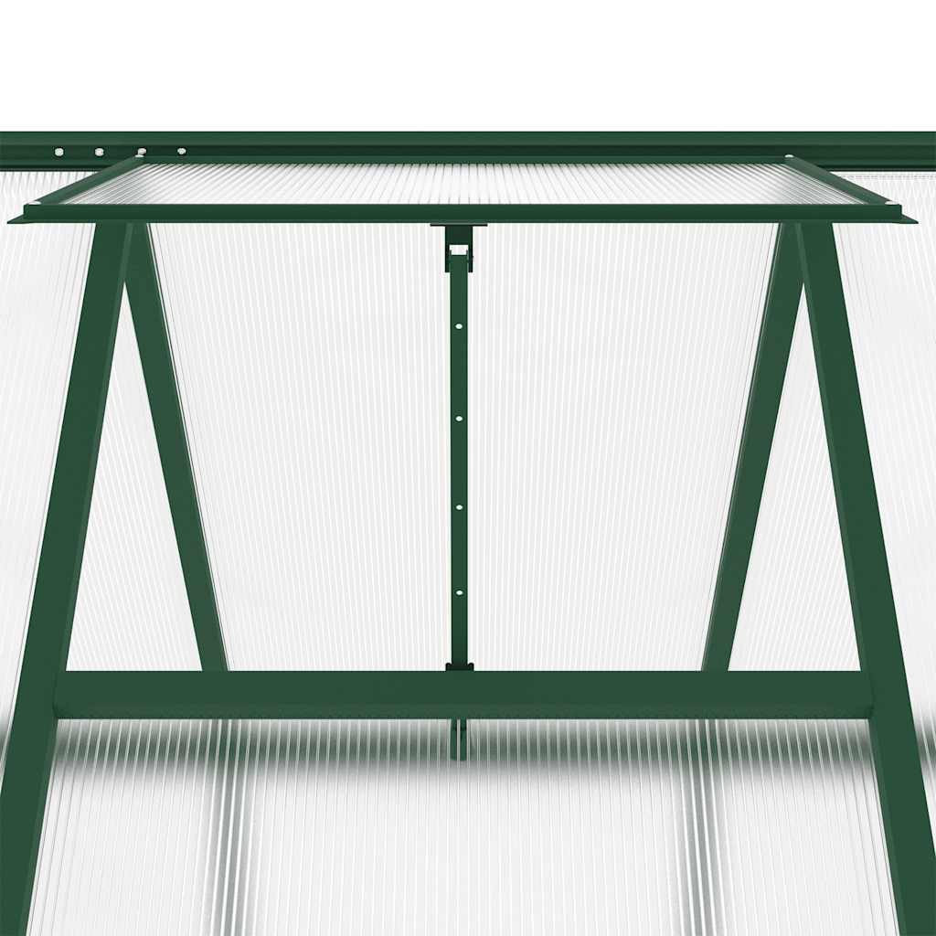 Staklenik s okvirom zeleni 169 x 169 x 202 cm aluminijski