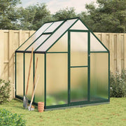 Staklenik s okvirom zeleni 169 x 169 x 202 cm aluminijski