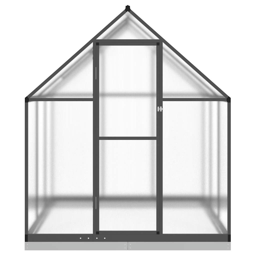 Staklenik s okvirom antracit 169 x 169 x 202 cm aluminijski