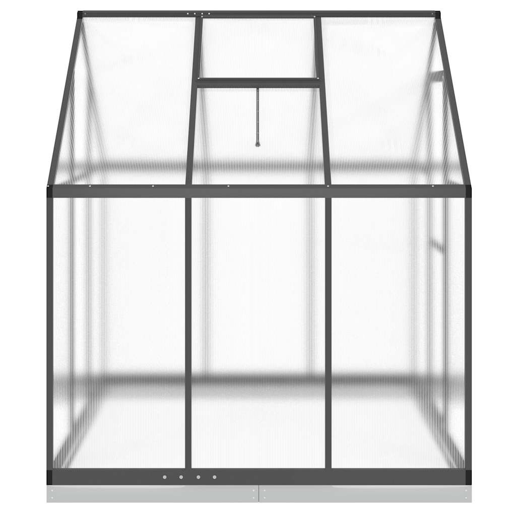 Staklenik s okvirom antracit 169 x 169 x 202 cm aluminijski