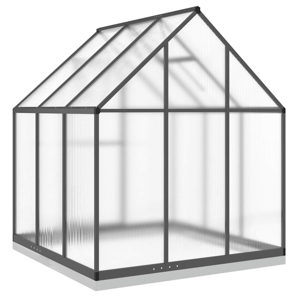 Staklenik s okvirom antracit 169 x 169 x 202 cm aluminijski