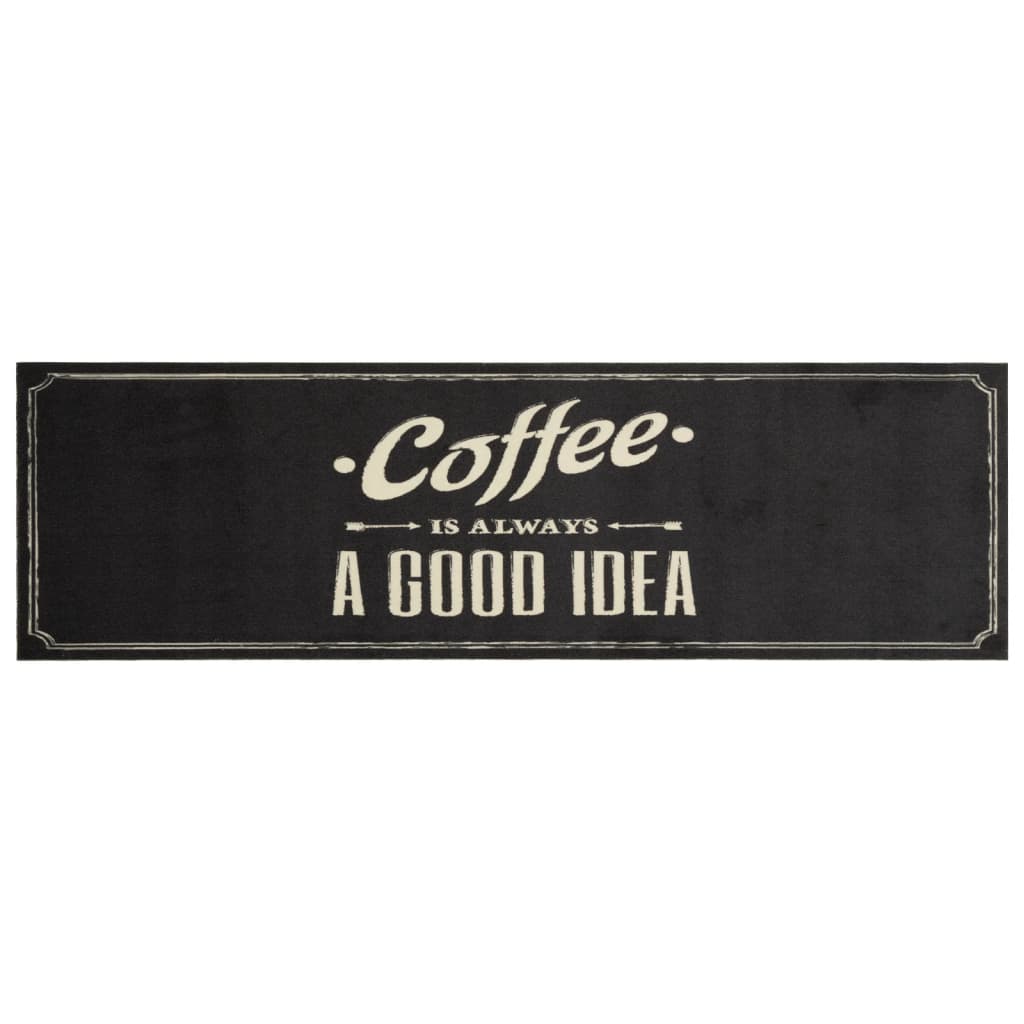 Kuhinjski tepih perivi s natpisom Coffee 45 x 150 cm baršunasti