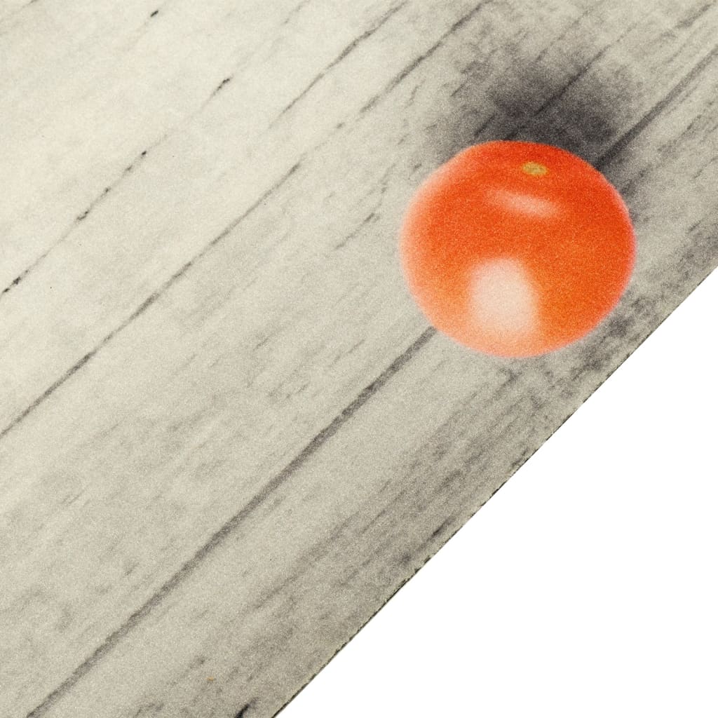 Kuhinjski tepih perivi s uzorkom rajčica 60 x 180 cm baršunasti