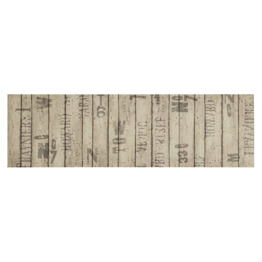 Kuhinjski tepih perivi s uzorkom ograde 45 x 150 cm baršunasti