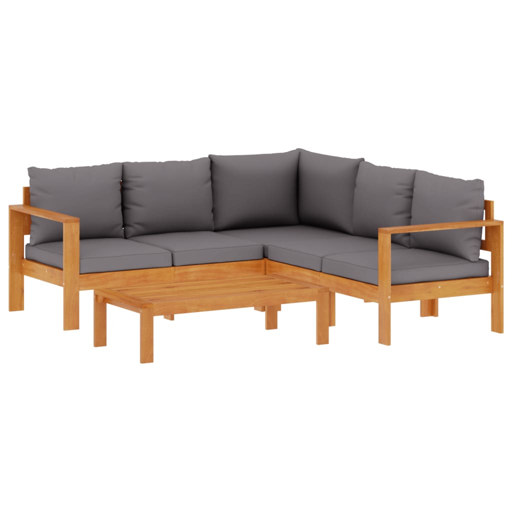 4-dijelni set vrtnih sofa s jastucima masivno bagremovo drvo