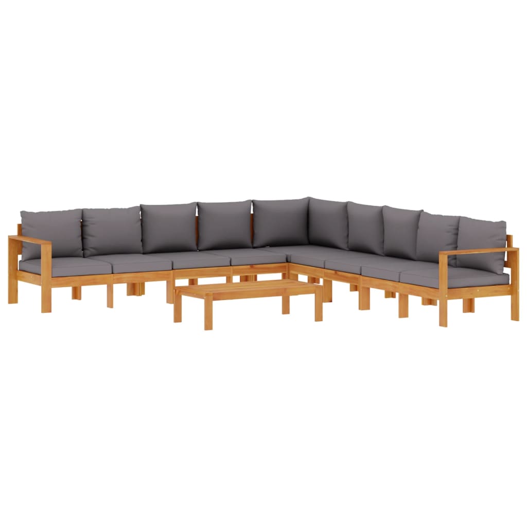 6-dijelna set vrtnih sofa s jastucima masivno bagremovo drvo