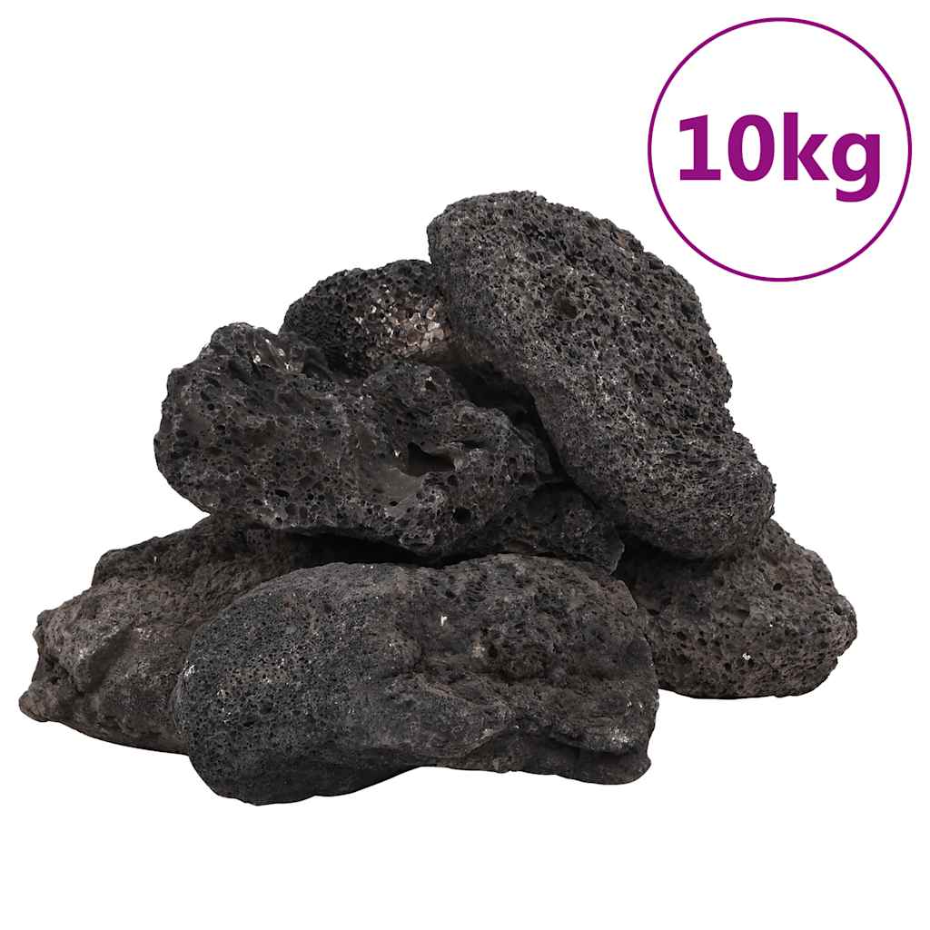 Vulkansko kamenje 10 kg crno 10-30 cm