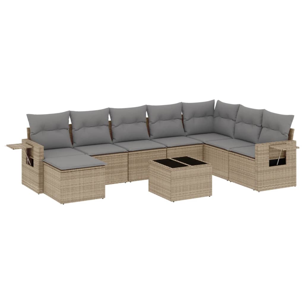8-dijelni set vrtnih sofa od poliratana s jastucima