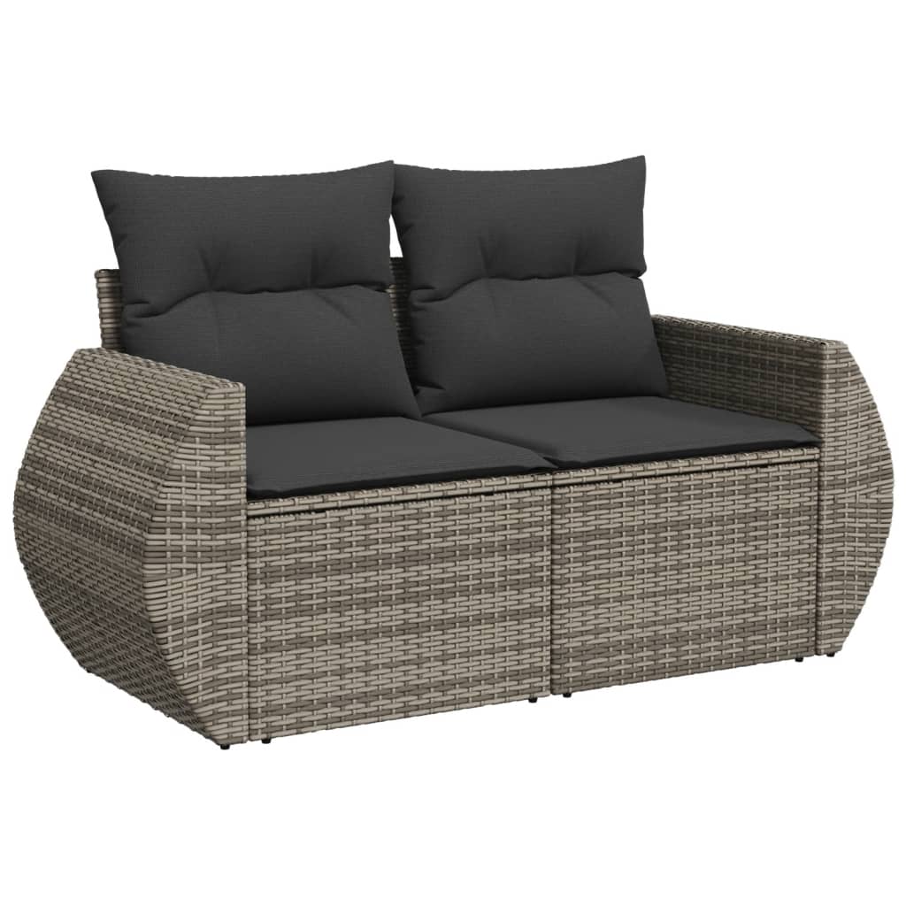 7-dijelni set vrtnih sofa sivi od poliratana