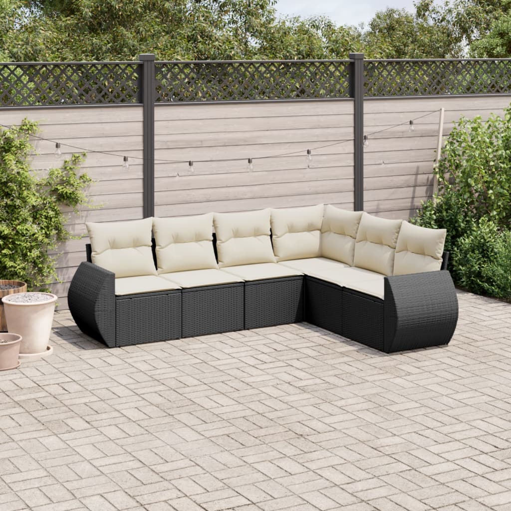 6-dijelni set vrtnih sofa od poliratana s jastucima