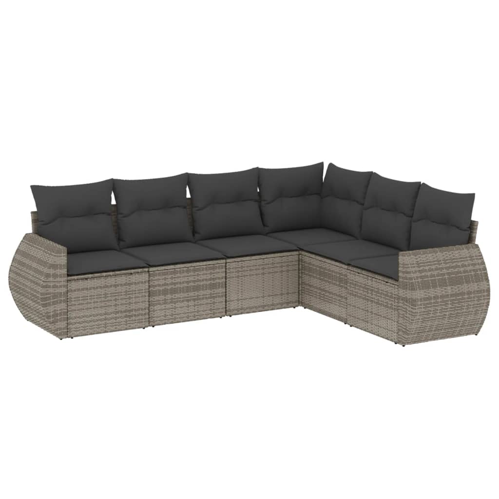 6-dijelni set vrtnih sofa od poliratana s jastucima
