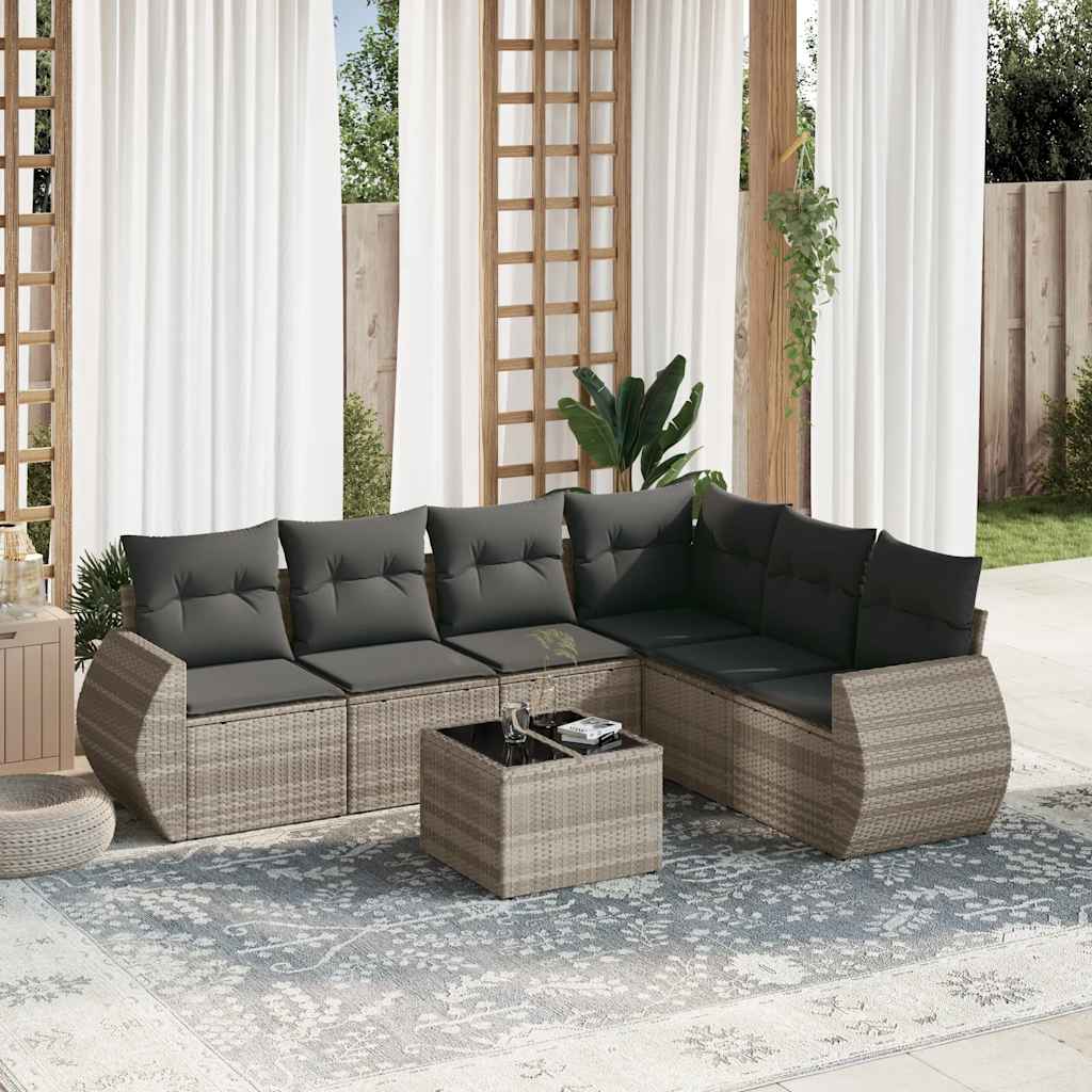 6-dijelni set vrtnih sofa od poliratana s jastucima