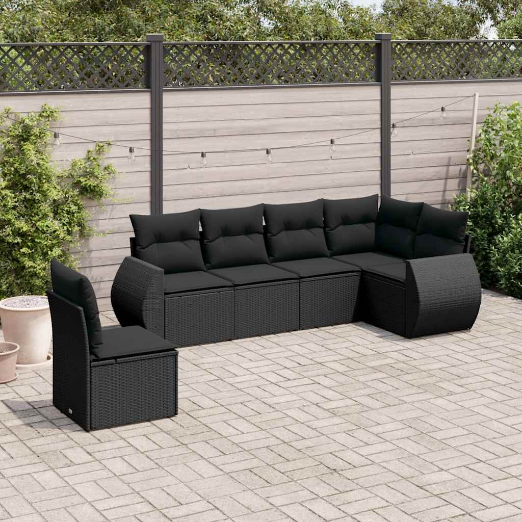 6-dijelni set vrtnih sofa od poliratana s jastucima