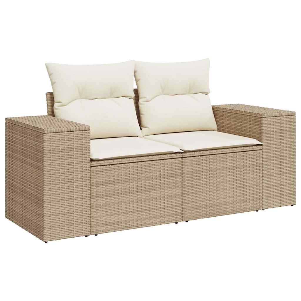 7-dijelni set vrtnih sofa od poliratana s jastucima bež