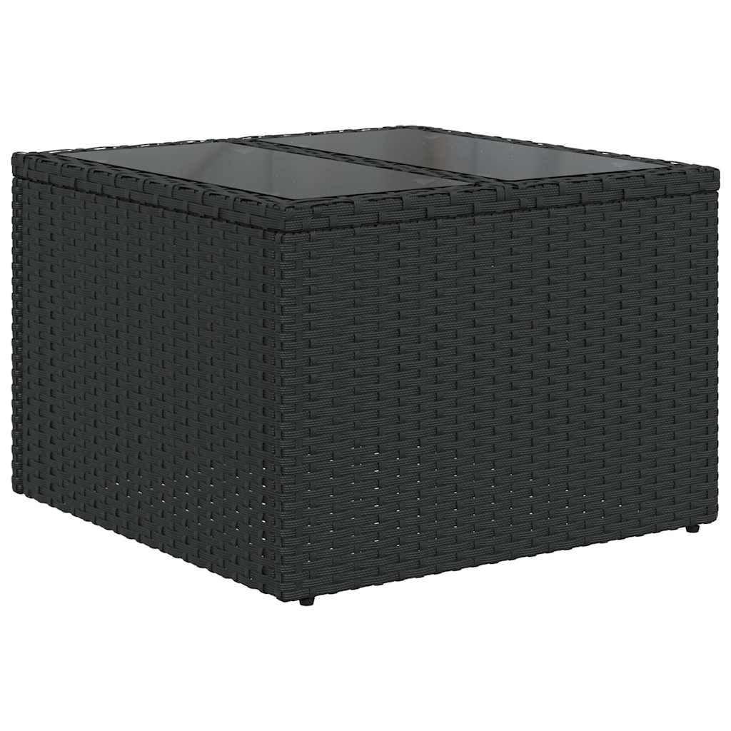 9-dijelni set vrtnih sofa s jastucima crni od poliratana