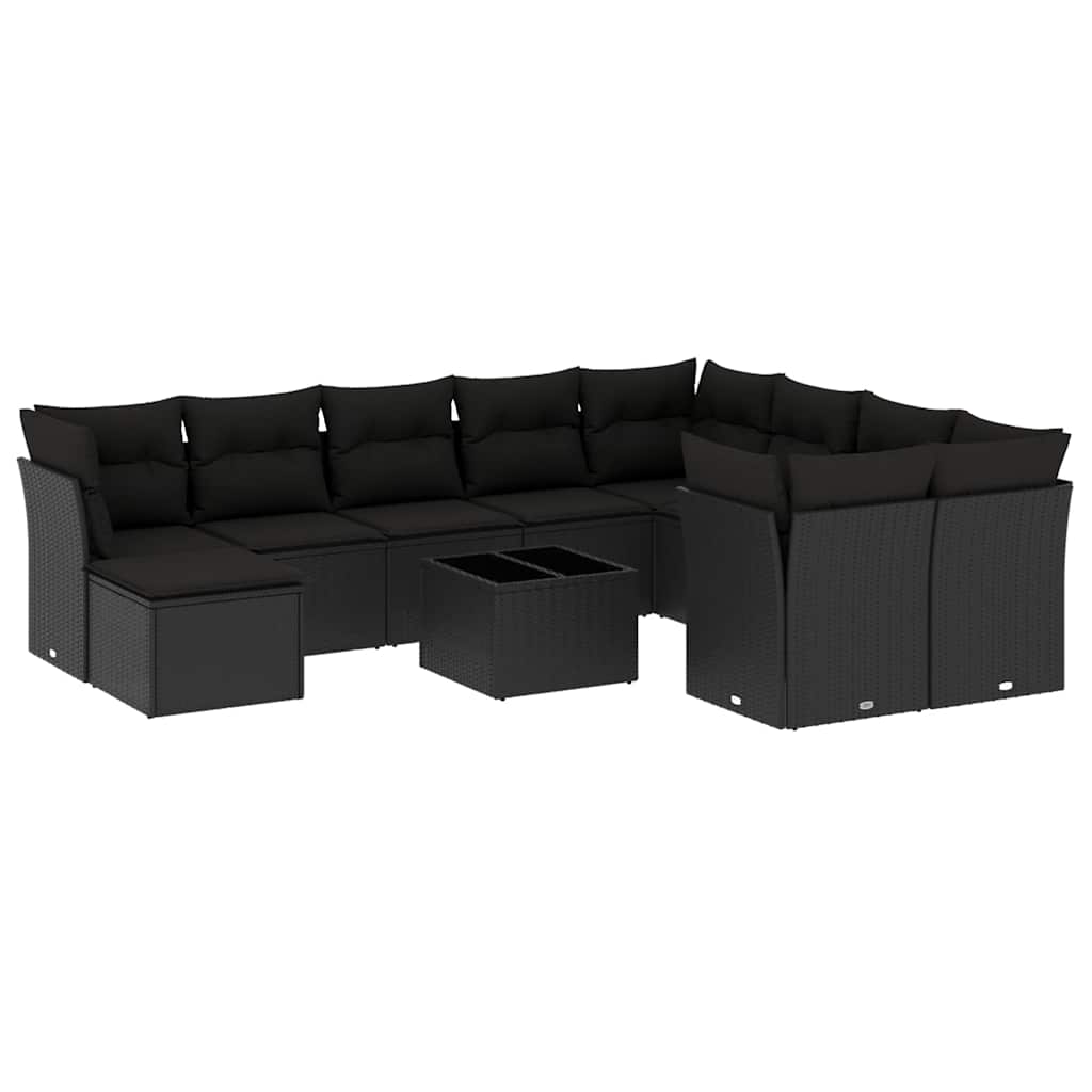 11-dijelni set vrtnih sofa od poliratana s jastucima bež