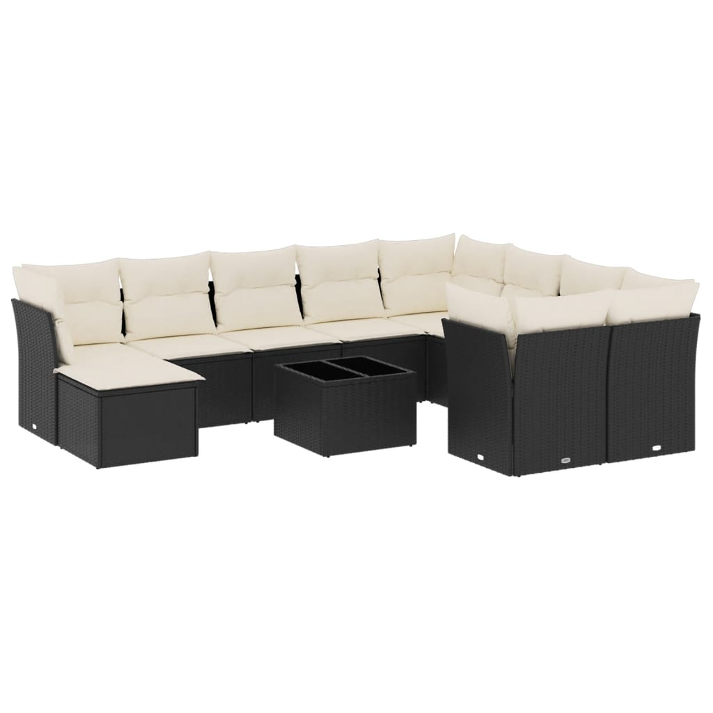 11-dijelni set vrtnih sofa od poliratana s jastucima bež