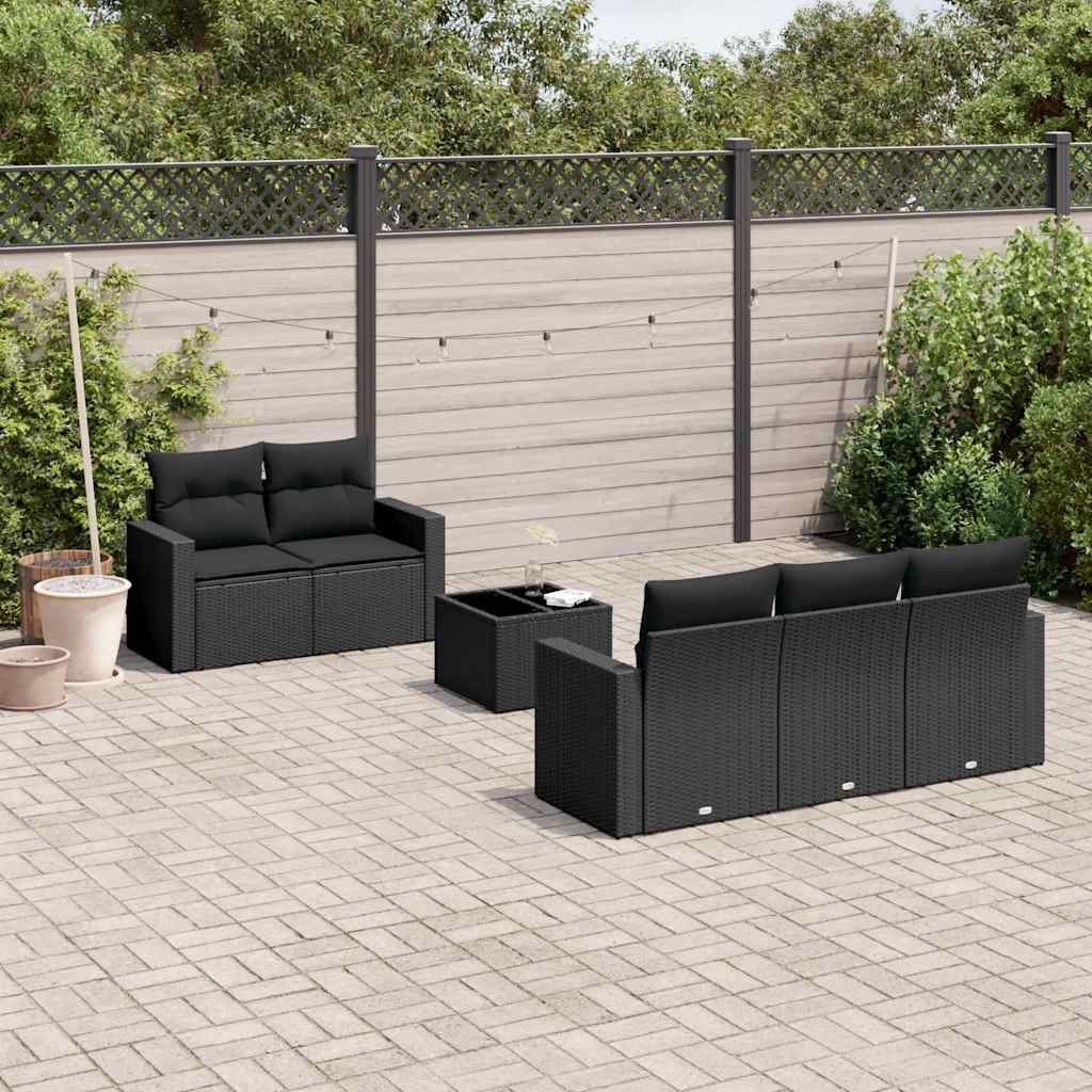 6-dijelni set vrtnih sofa od poliratana s jastucima