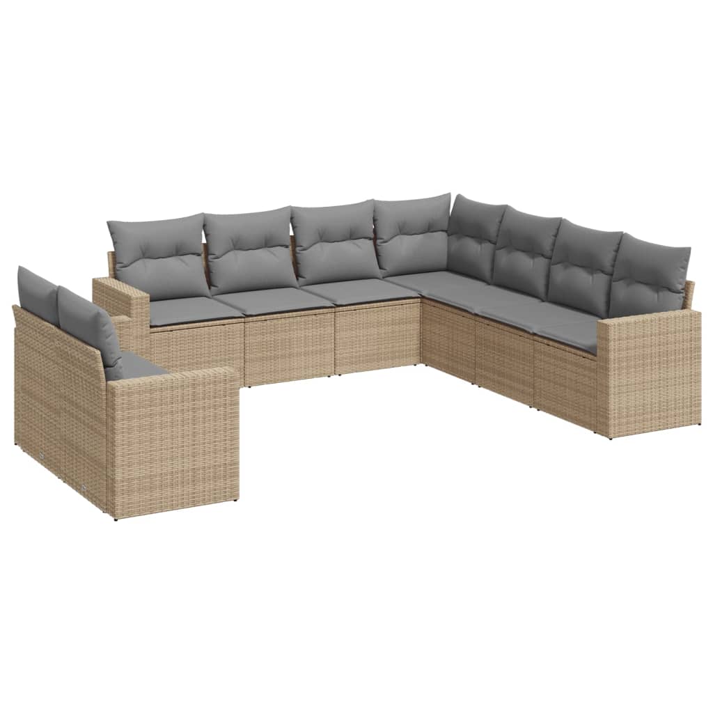 9-dijelni set vrtnih sofa od poliratana s jastucima