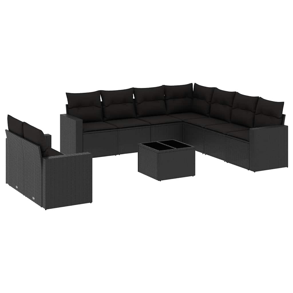 9-dijelni set vrtnih sofa od poliratana s jastucima