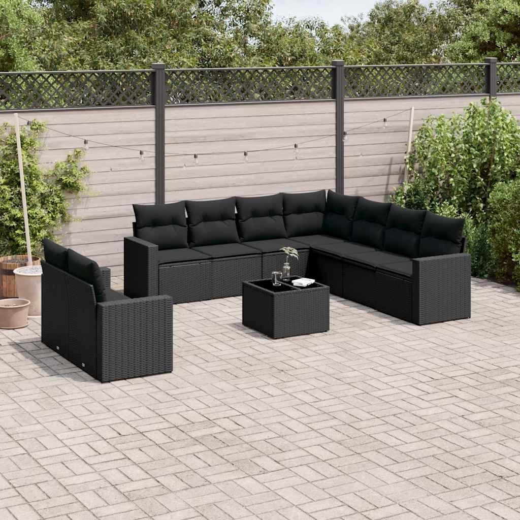 9-dijelni set vrtnih sofa od poliratana s jastucima