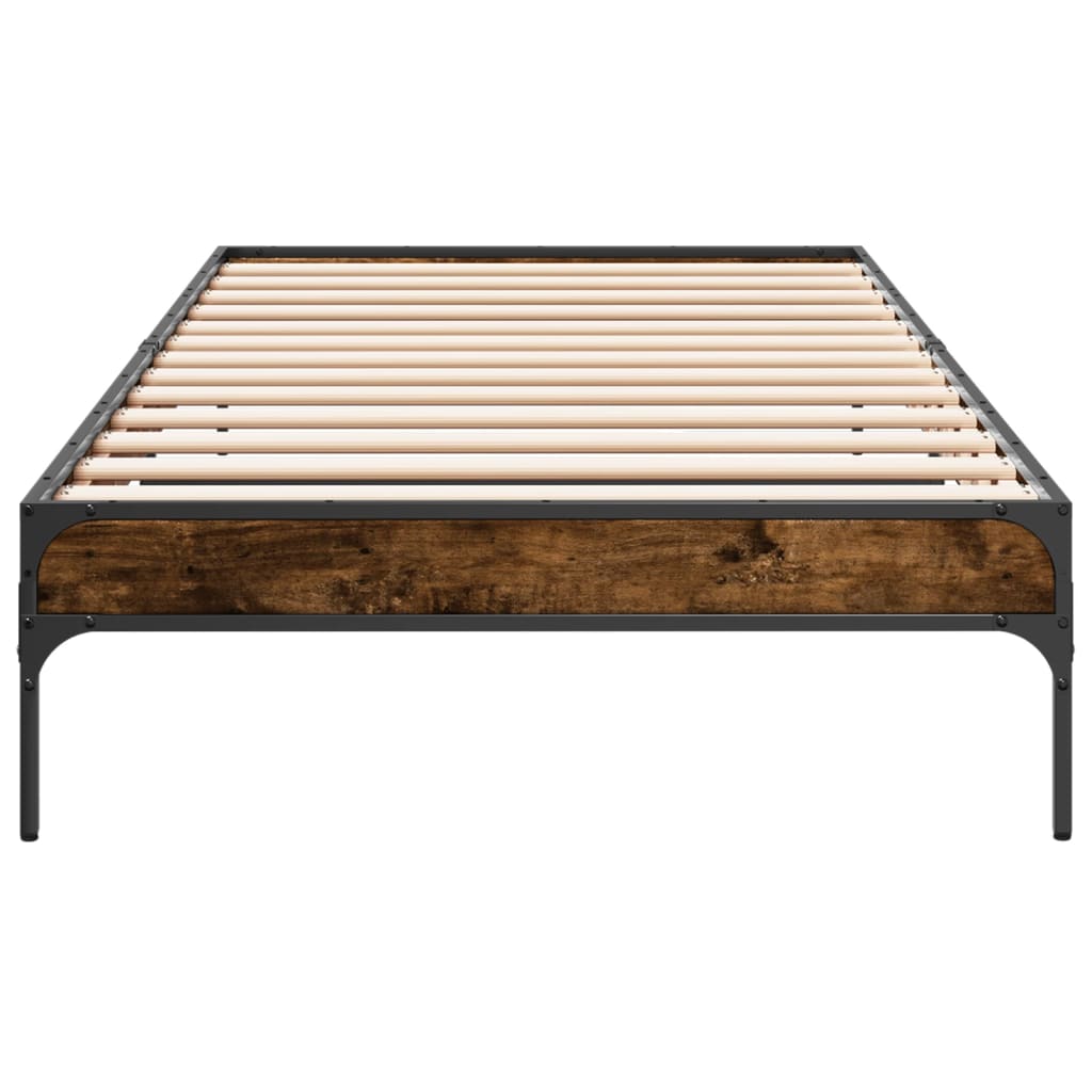 Okvir za krevet boja hrasta 120x200cm konstruirano drvo i metal
