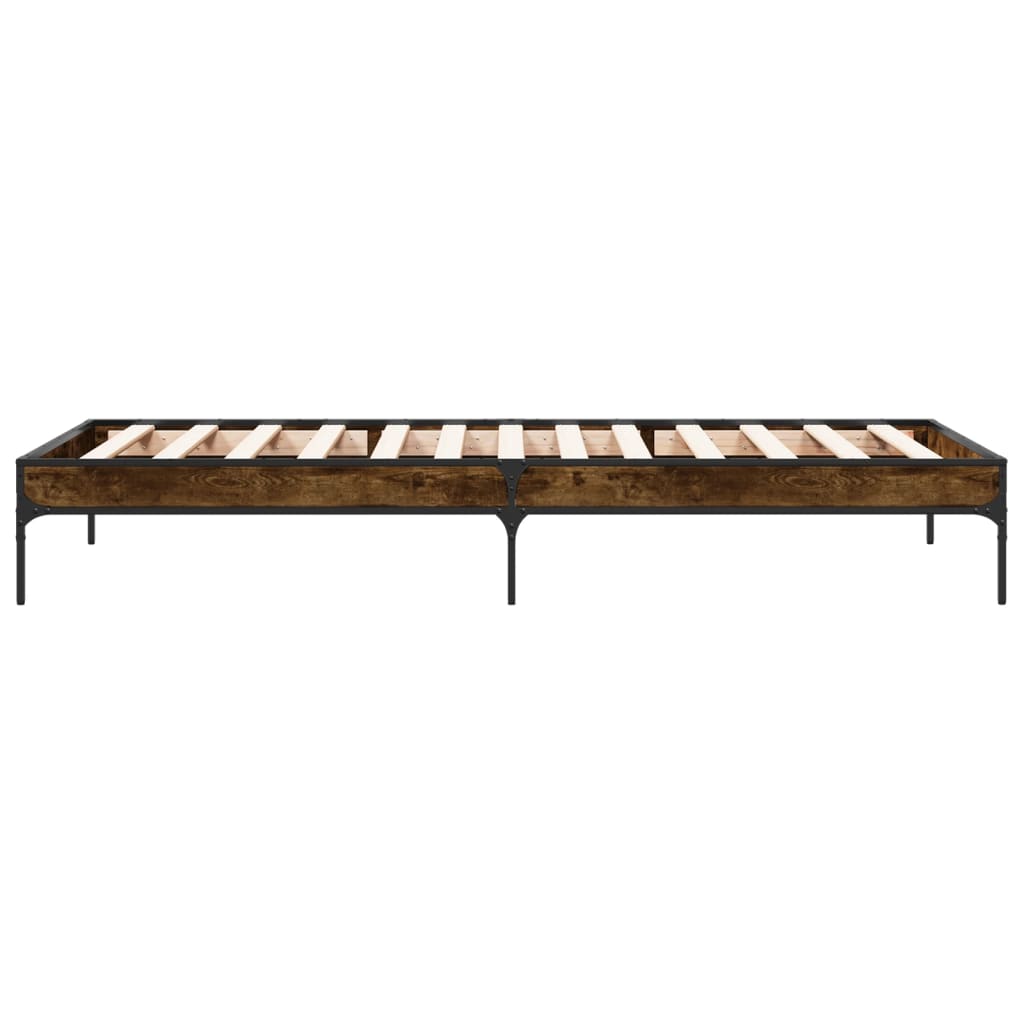 Okvir za krevet boja hrasta 120x200cm konstruirano drvo i metal