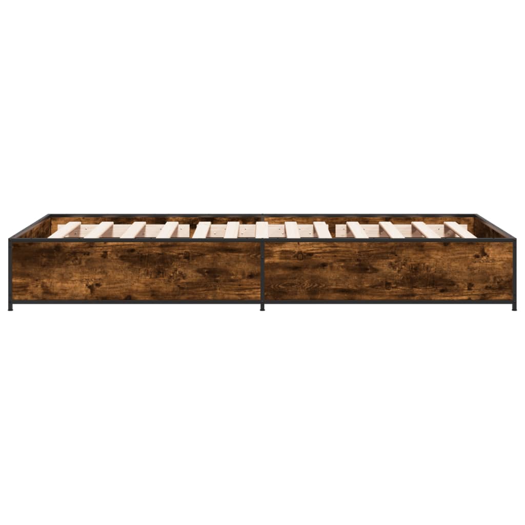 Okvir kreveta boja hrasta 75 x 190 cm konstruirano drvo i metal