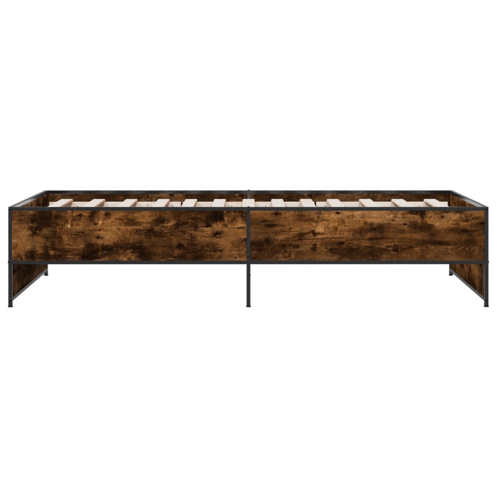 Okvir za krevet boja hrasta 120x200cm konstruirano drvo i metal