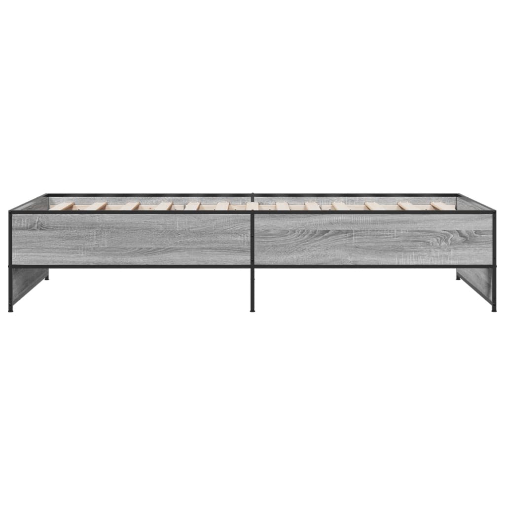 Okvir za krevet boja hrasta 100x200cm konstruirano drvo i metal