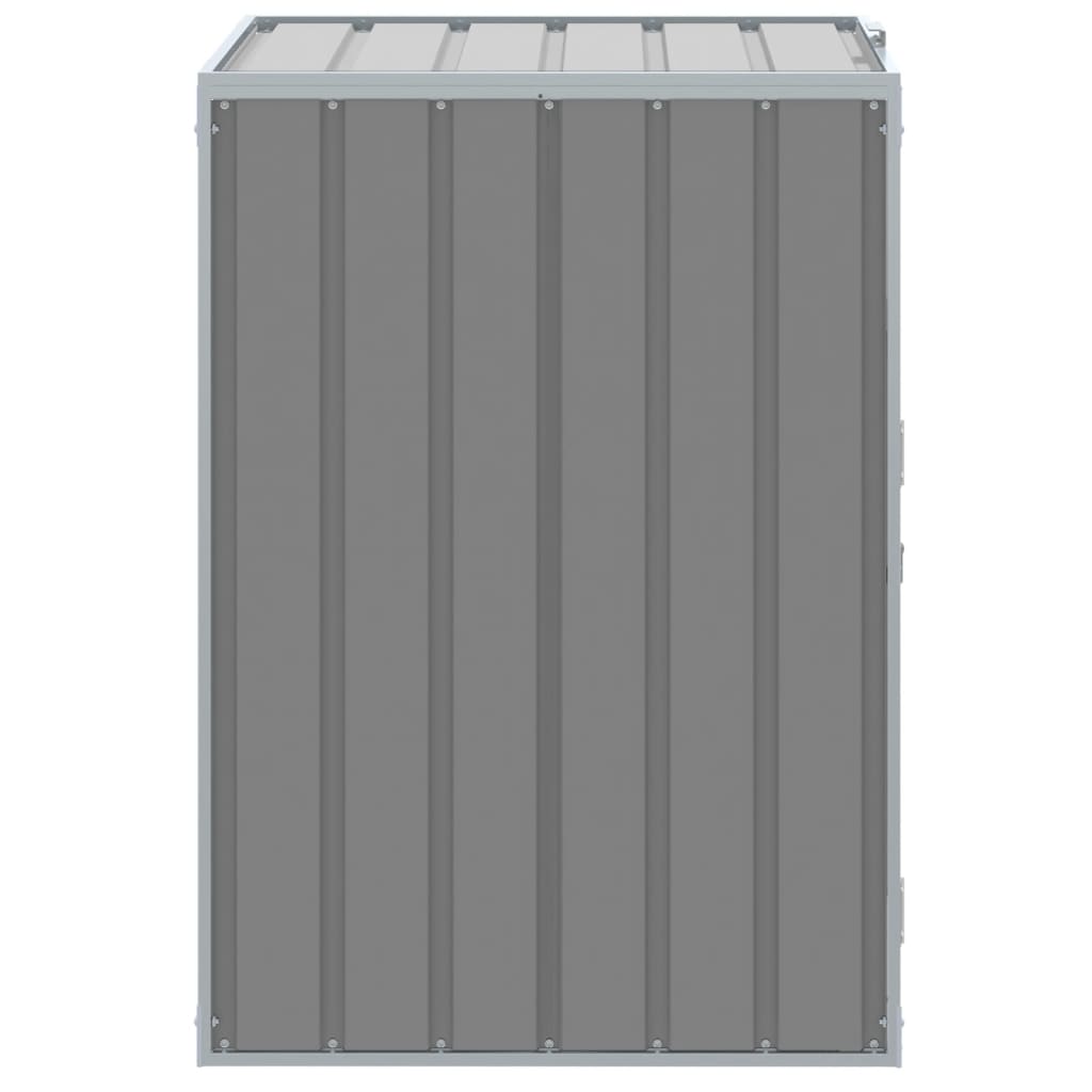 Spremište za jednu kantu za otpad siva 72x81x115 cm čelično
