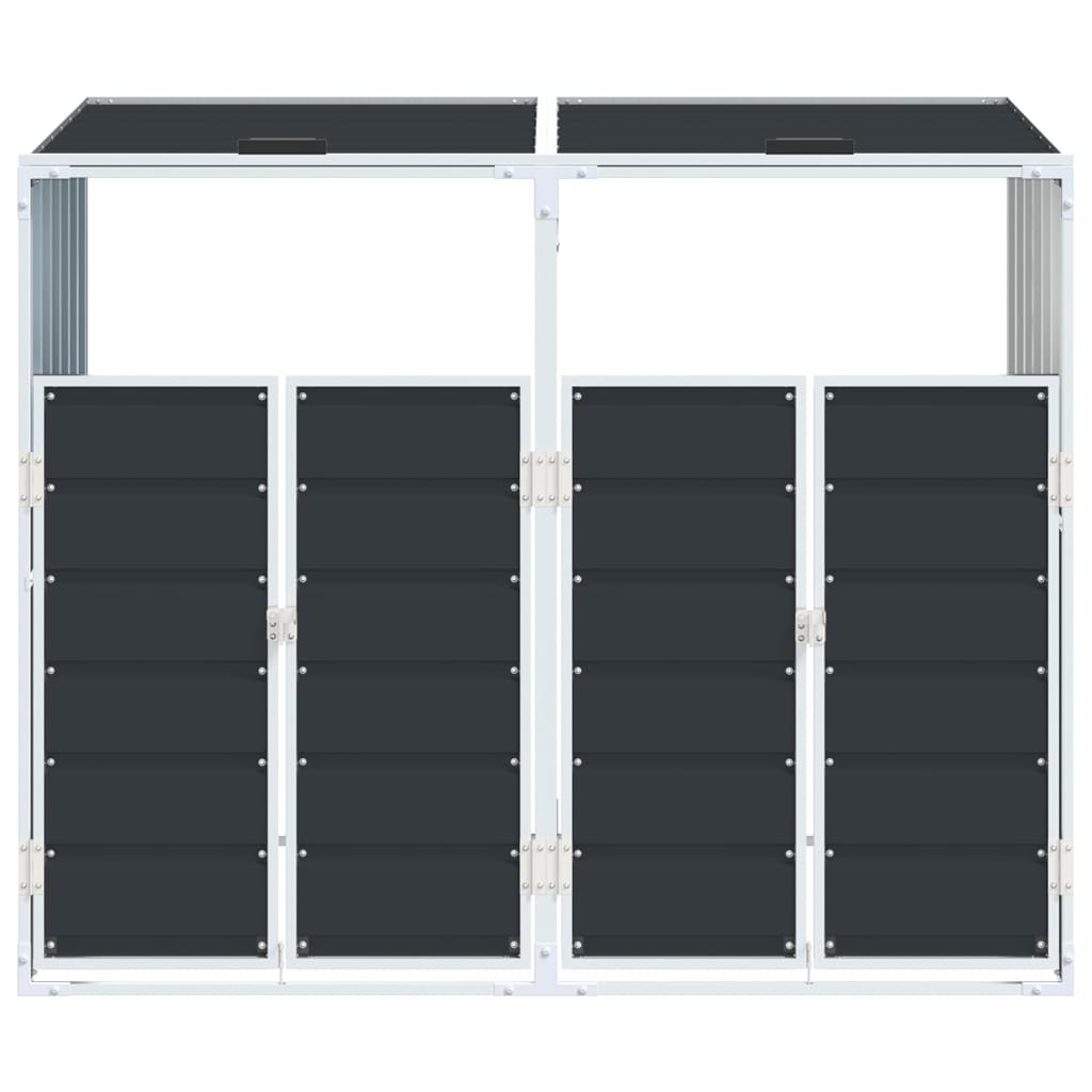 Spremište za 2 kanta za otpad antracit 144x81x113 cm čelično