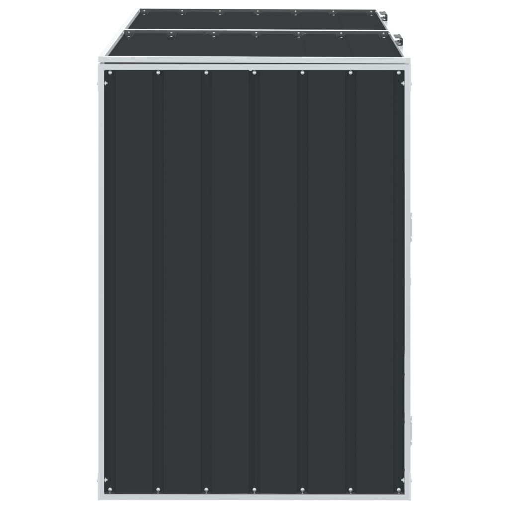 Spremište za 2 kanta za otpad antracit 144x81x113 cm čelično