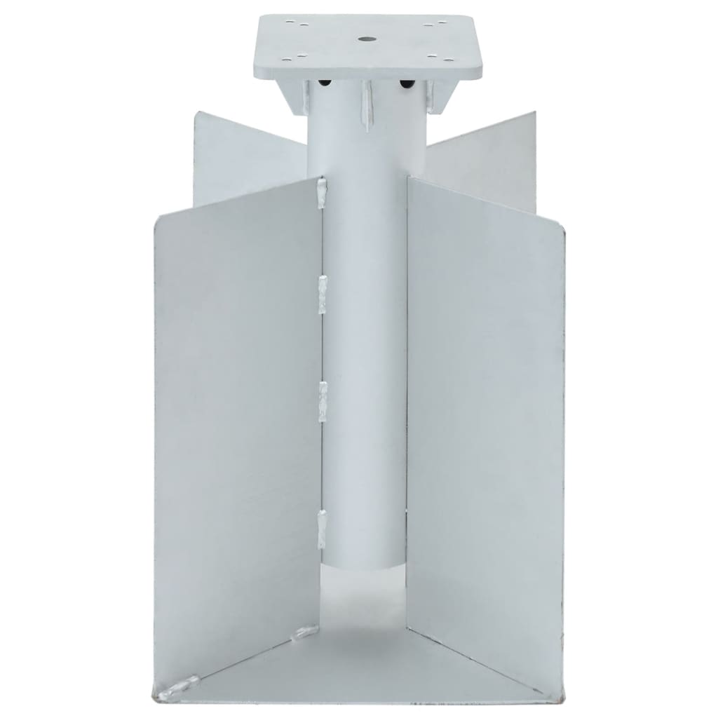 Ukopana baza za suncobran srebrna 27,5 x 27,5 x 45 cm čelična