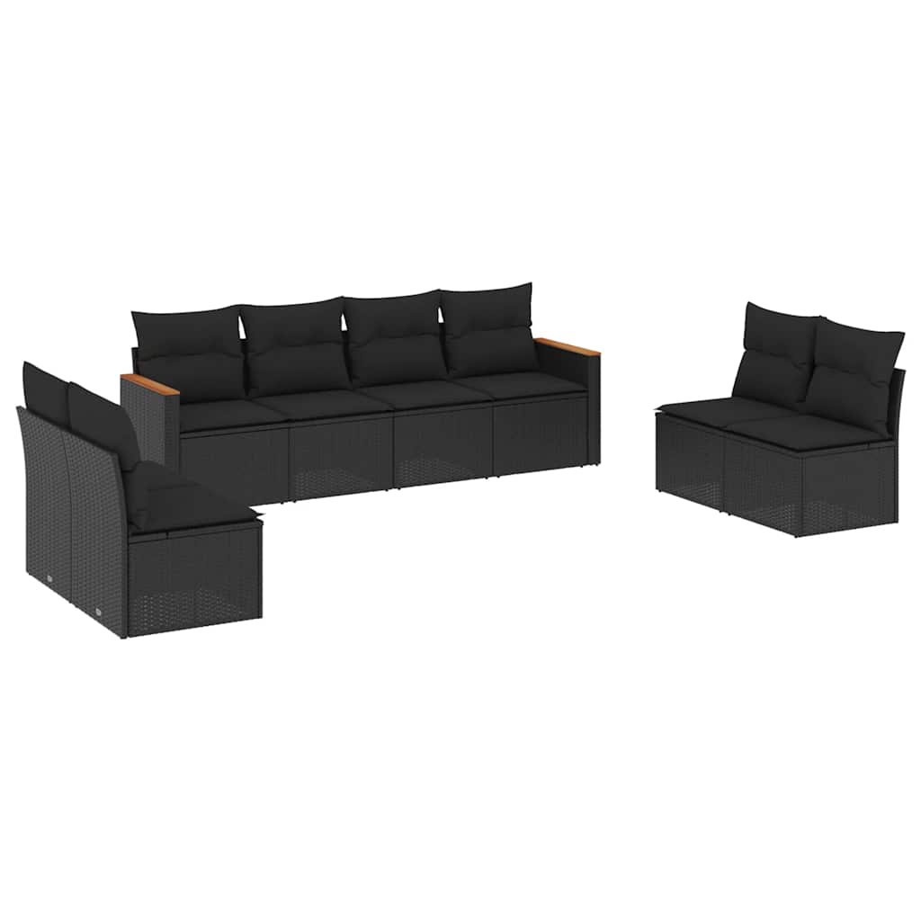 8-dijelni set vrtnih sofa s jastucima od poliratana