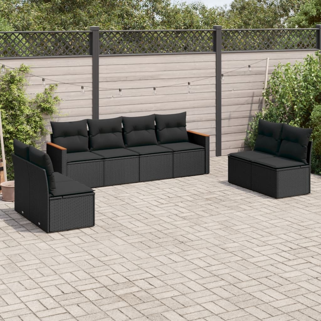 8-dijelni set vrtnih sofa s jastucima od poliratana