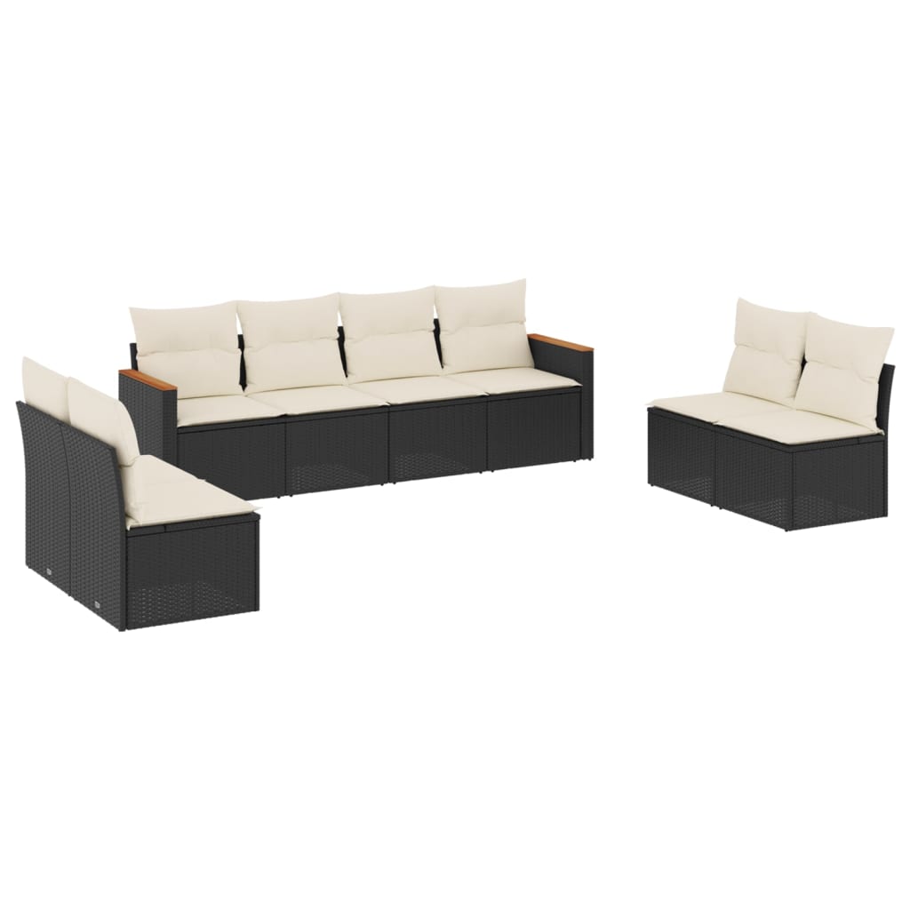 8-dijelni set vrtnih sofa s jastucima od poliratana