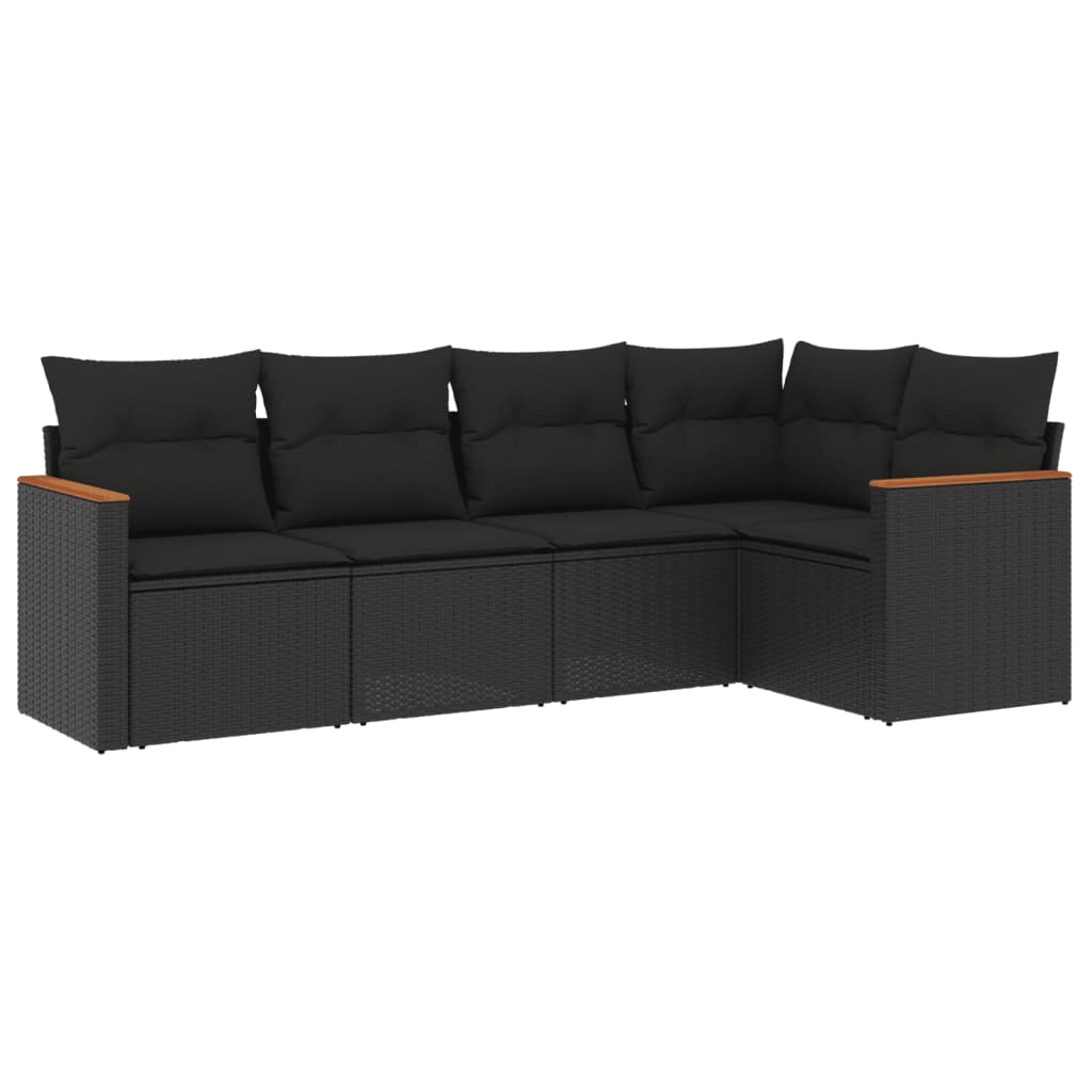5-dijelni set vrtnih sofa s jastucima od poliratana
