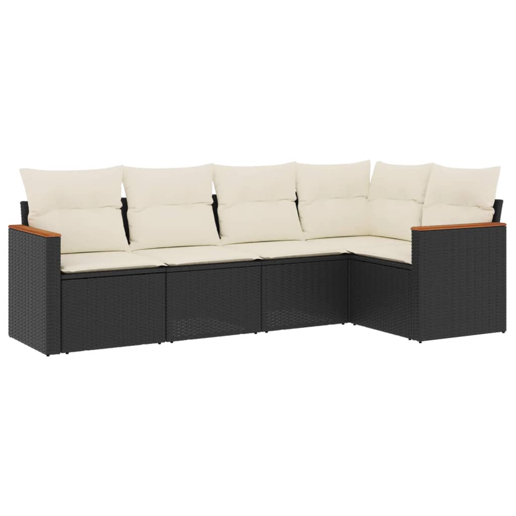 5-dijelni set vrtnih sofa s jastucima od poliratana