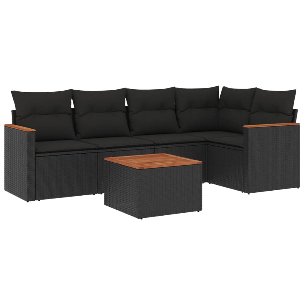 5-dijelni set vrtnih sofa s jastucima od poliratana