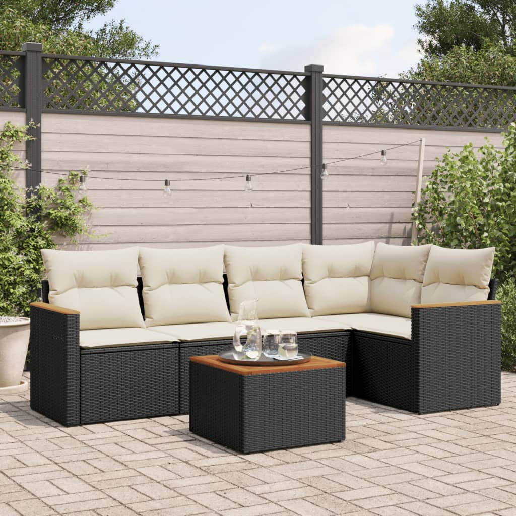 5-dijelni set vrtnih sofa s jastucima od poliratana