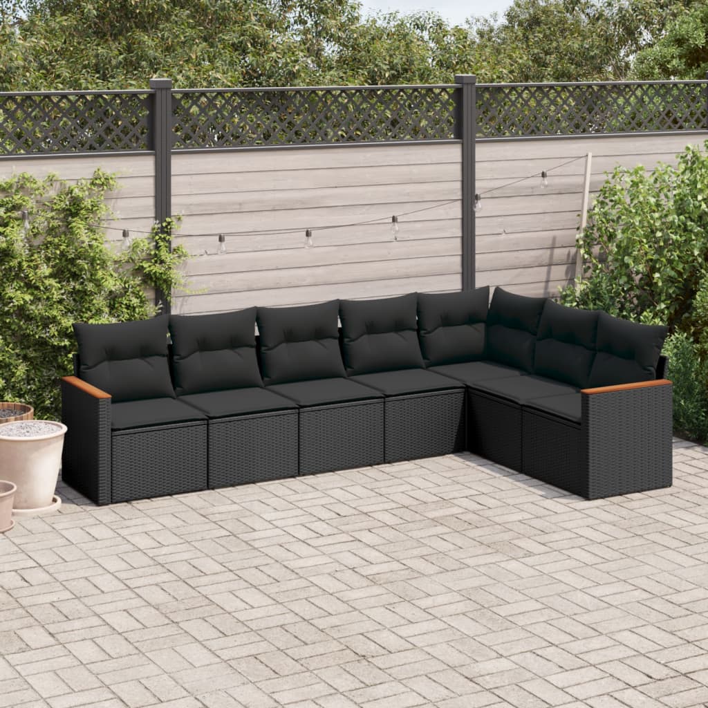 8-dijelni set vrtnih sofa s jastucima od poliratana