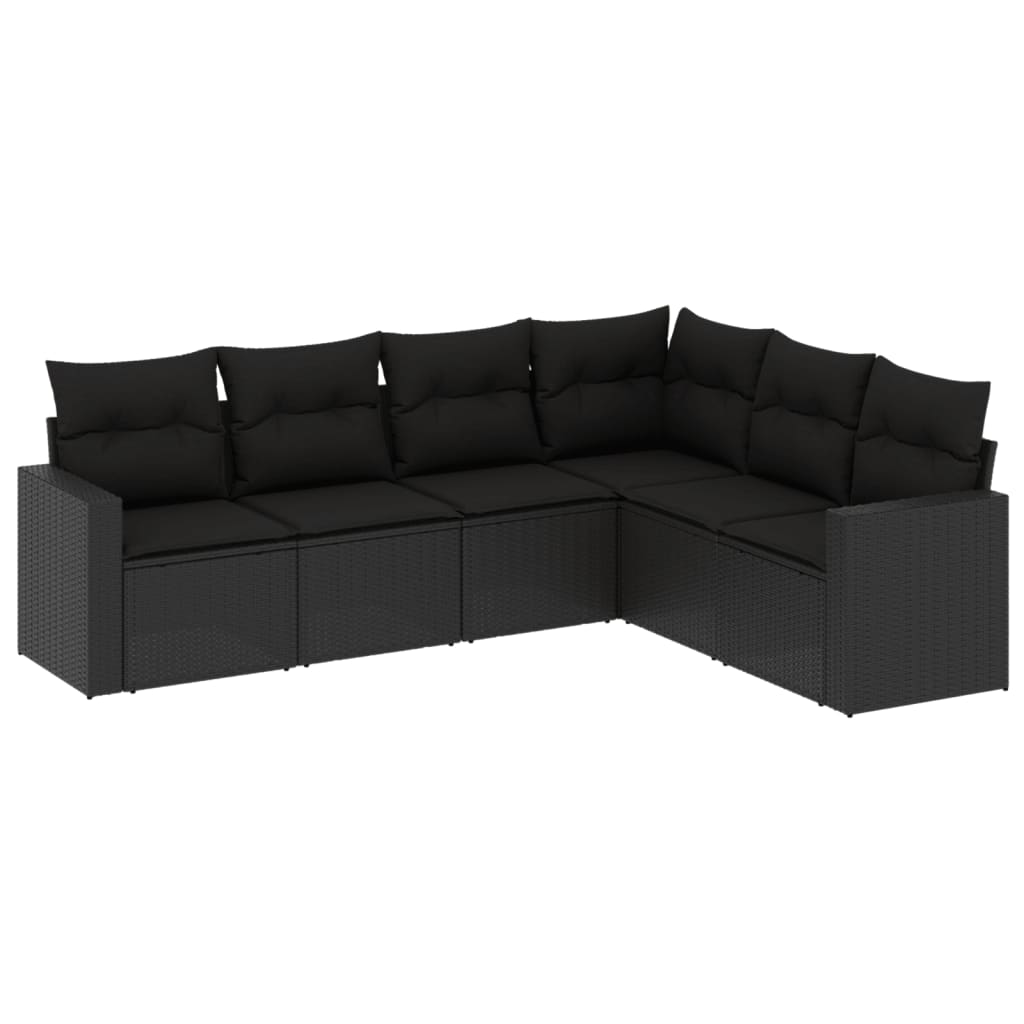 6-dijelni set vrtnih sofa s jastucima bež od poliratana