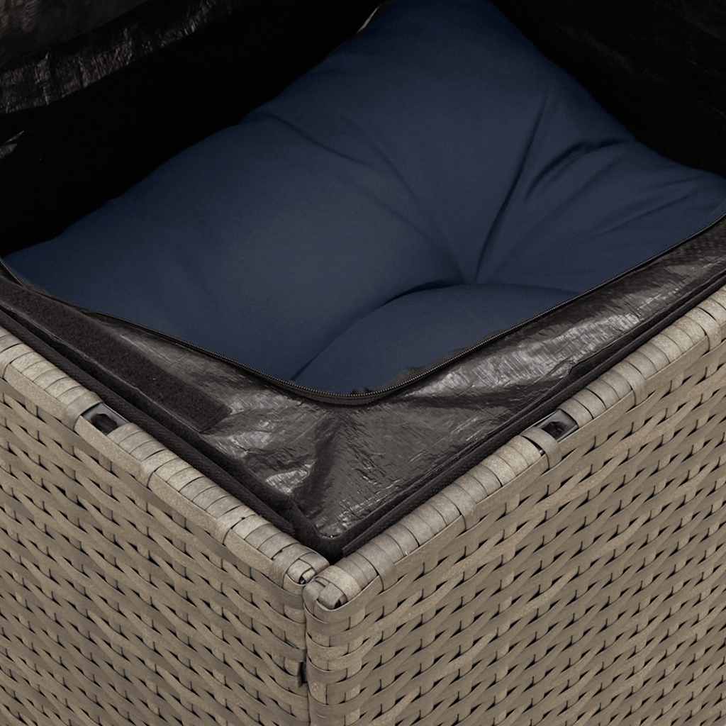 7-dijelni set vrtnih sofa od poliratana s jastucima sivi