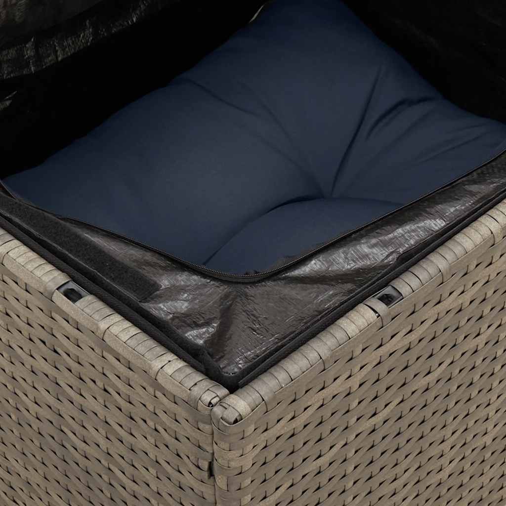 7-dijelni set vrtnih sofa od poliratana s jastucima sivi