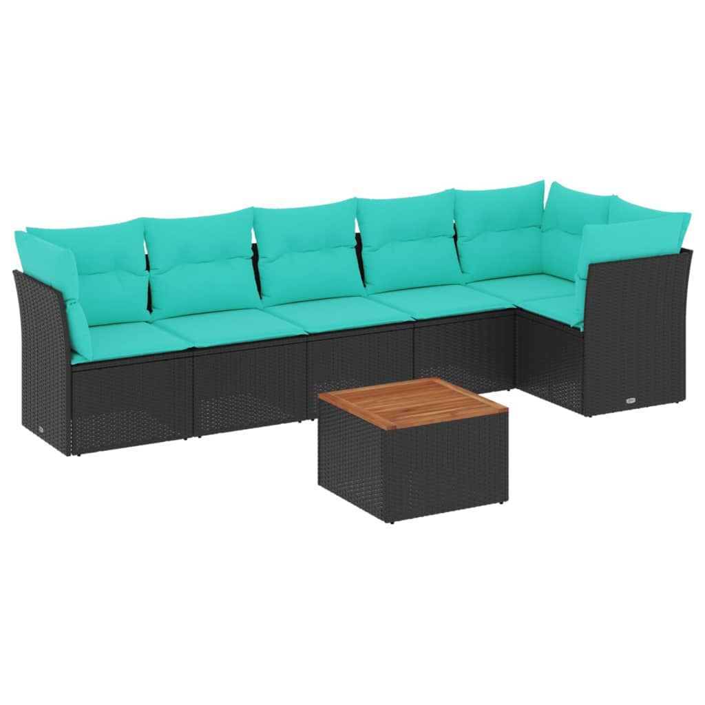 7-dijelni set vrtnih sofa od poliratana s jastucima