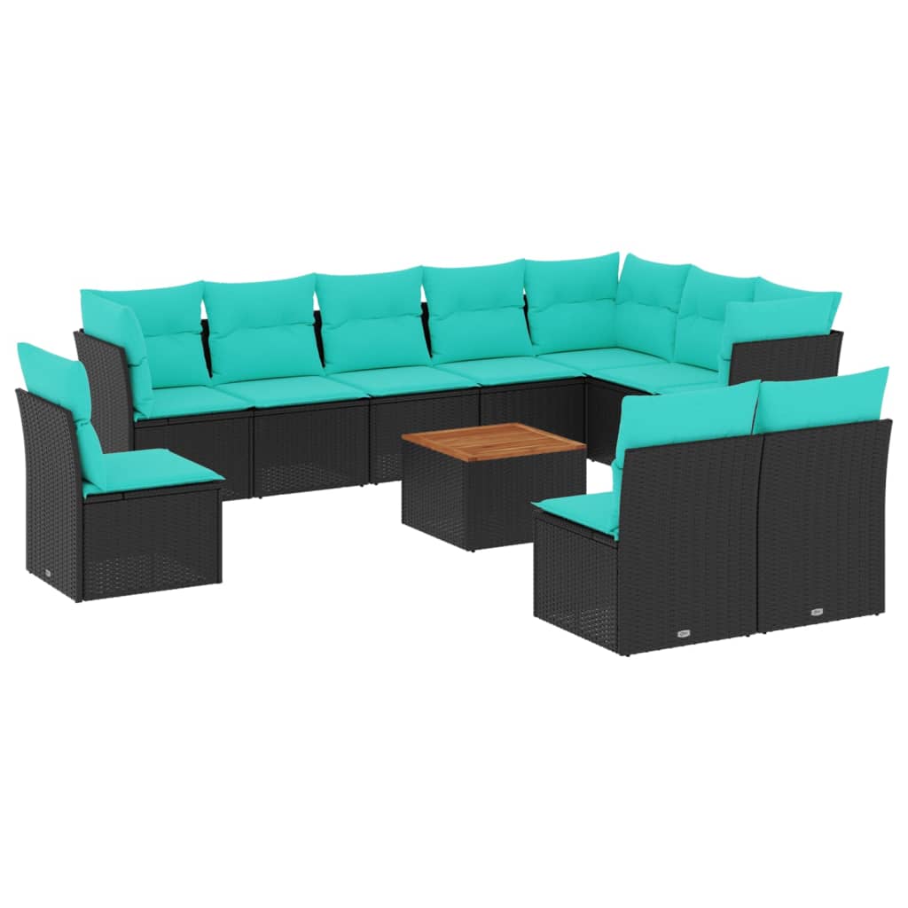 11-dijelni set vrtnih sofa od poliratana s jastucima