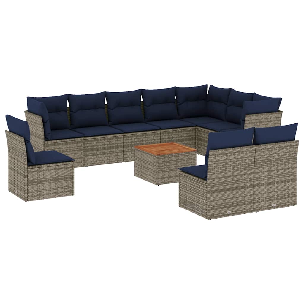 11-dijelni set vrtnih sofa od poliratana s jastucima
