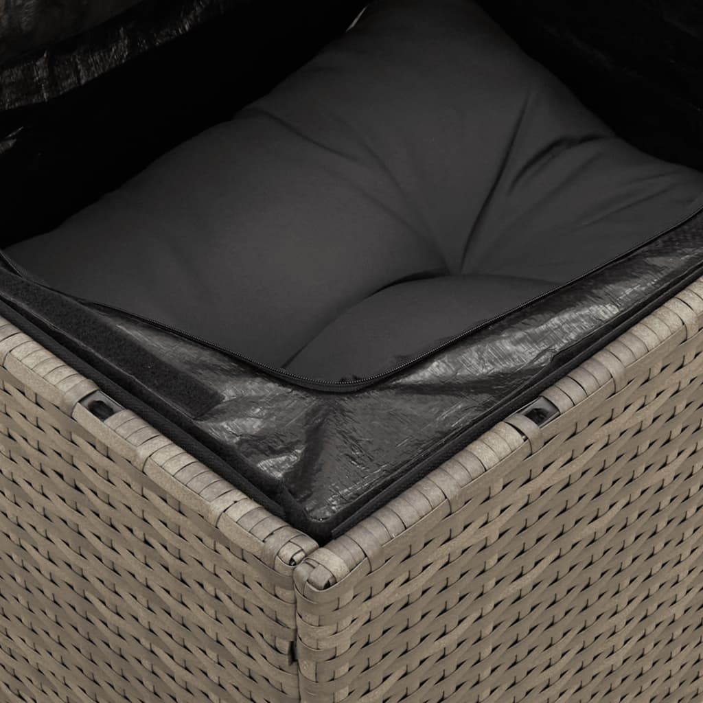 12-dijelni set vrtnih sofa od poliratana s jastucima sivi
