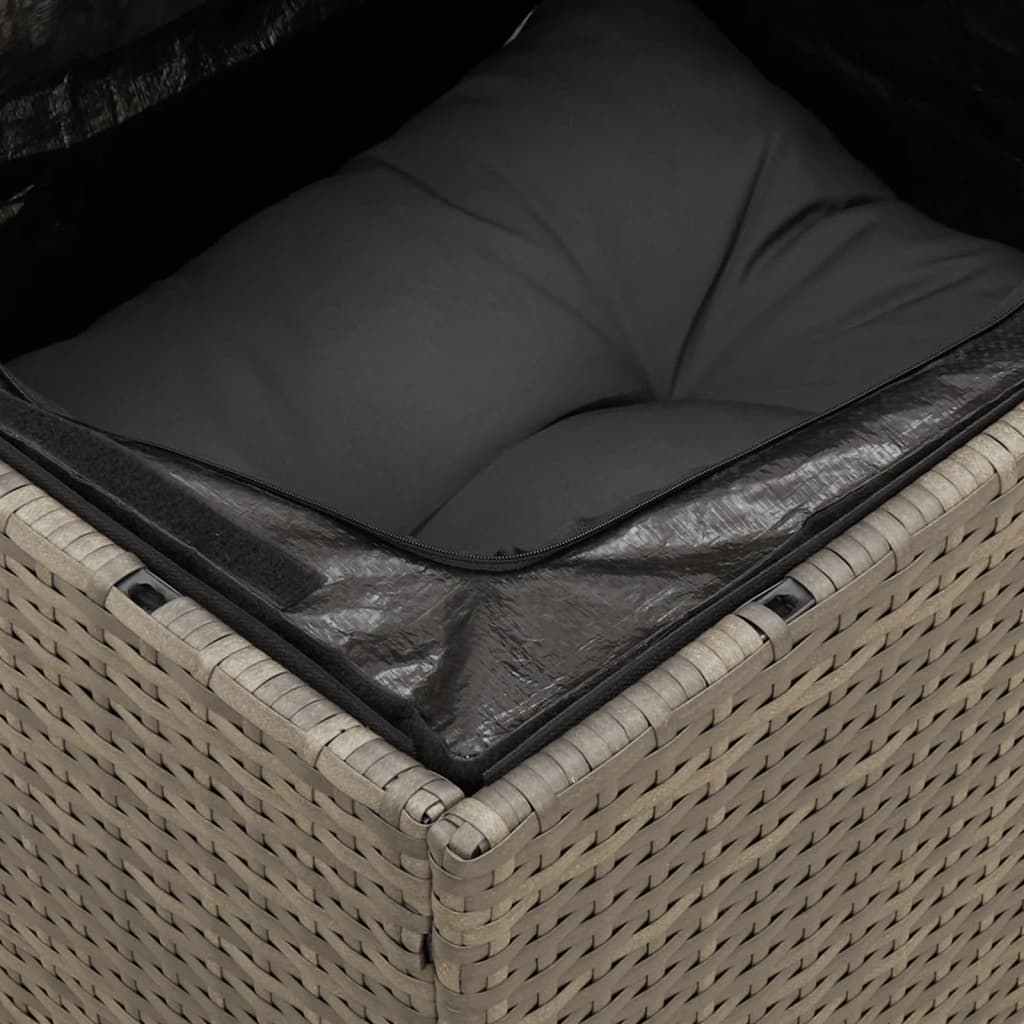 14-dijelni set vrtnih sofa od poliratana s jastucima sivi